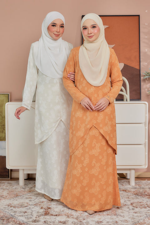 Azna Chiffon Jacquard V-Cut Modern Kurung