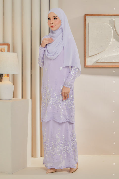 Karina Embroidered Sulam Chiffon Baju Kurung Moden