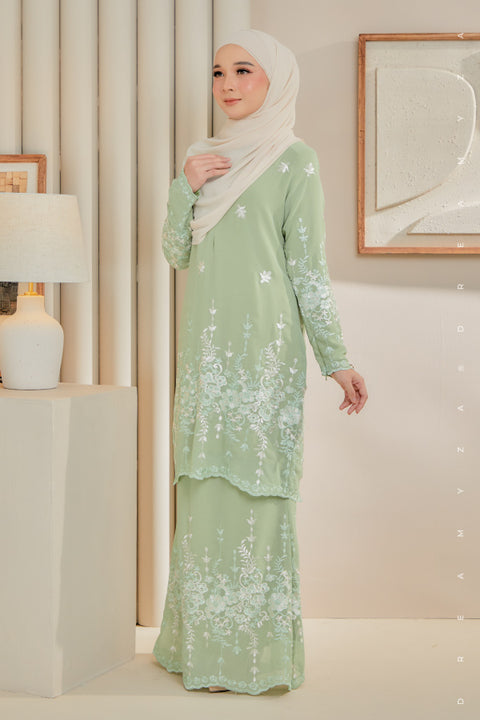 Karina Embroidered Sulam Chiffon Baju Kurung Moden