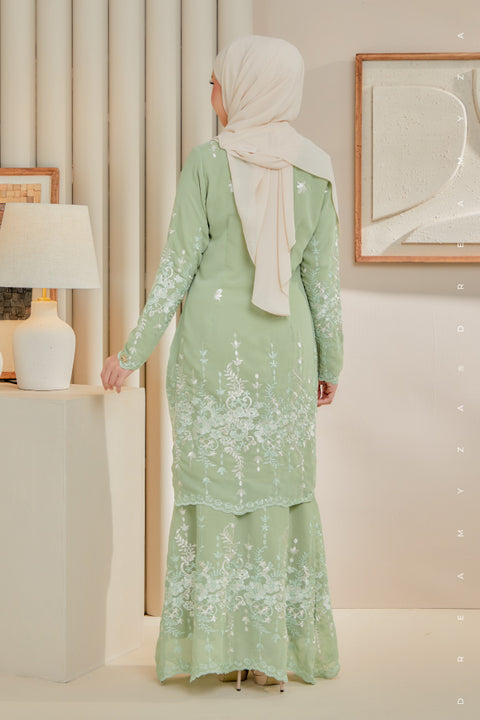 Karina Embroidered Sulam Chiffon Baju Kurung Moden