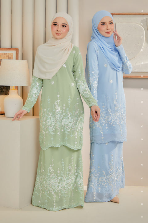 Karina Embroidered Sulam Chiffon Baju Kurung Moden