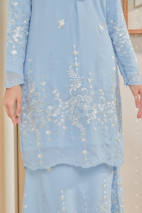Karina Embroidered Sulam Chiffon Baju Kurung Moden.