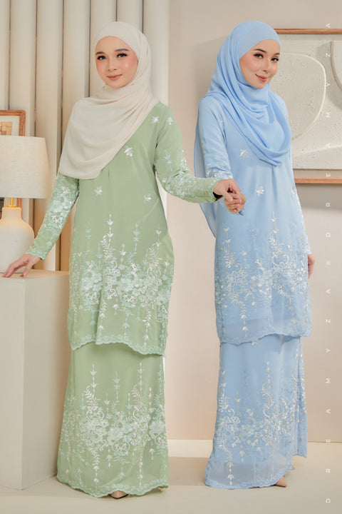 Karina Embroidered Sulam Chiffon Baju Kurung Moden