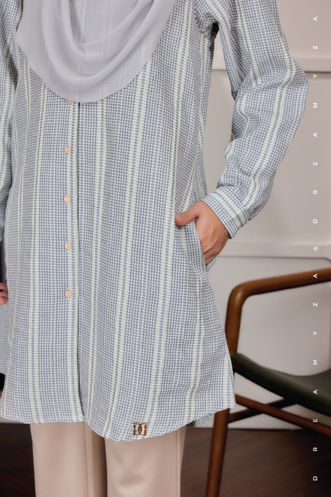 Elara Ironless A-Line Blouse Tunic Long Top | Both Side Pocket | Wudu' Friendly & Nursing Friendly
