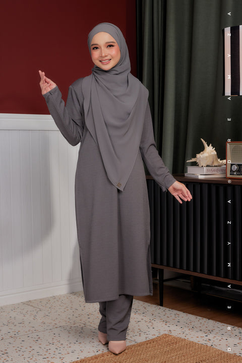 Ella Ironless PolyCotton Knitted Pant Suit