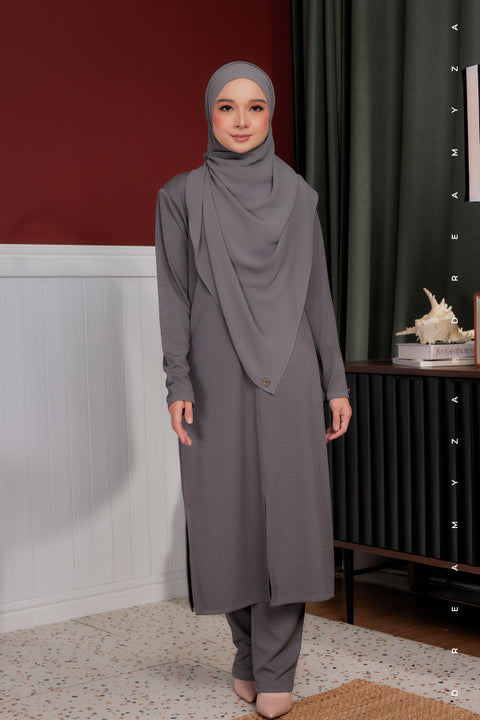 Ella Ironless PolyCotton Knitted Pant Suit