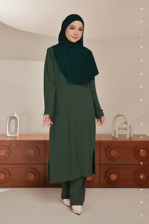 Ella Ironless PolyCotton Knitted Pant Suit