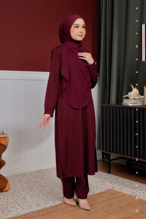 Ella Ironless PolyCotton Knitted Pant Suit
