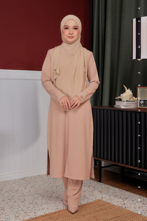 Ella Ironless PolyCotton Knitted Pant Suit