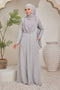 Erra Ironless PolyCotton Knitted Jubah Dress