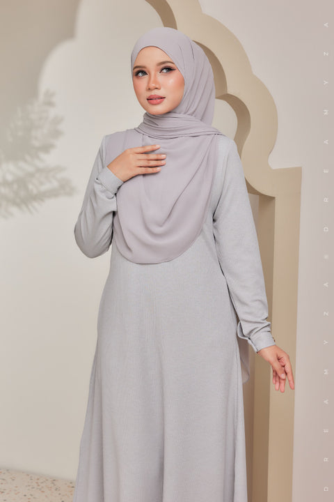 Erra Ironless PolyCotton Knitted Jubah Dress.