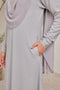 Erra Ironless PolyCotton Knitted Jubah Dress