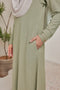 Erra Ironless PolyCotton Knitted Jubah Dress