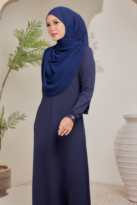 Erra Ironless PolyCotton Knitted Jubah Dress