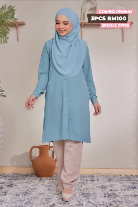 Fawa 2.0 Ironless Tunic Long Top Blouse
