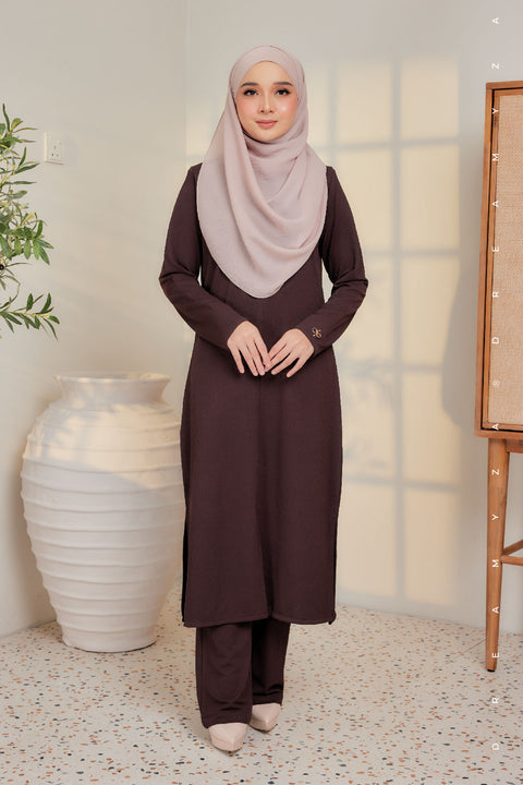 Ella Ironless PolyCotton Knitted Pant Suit