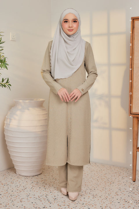Ella Ironless PolyCotton Knitted Pant Suit