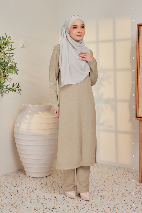 Ella Ironless PolyCotton Knitted Pant Suit