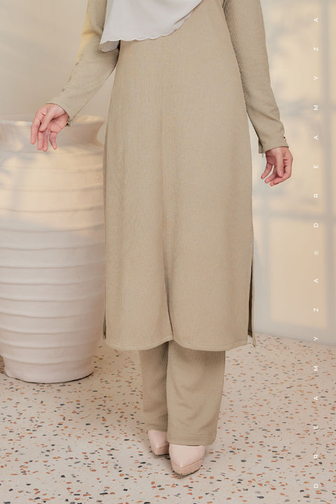 Ella Ironless PolyCotton Knitted Pant Suit