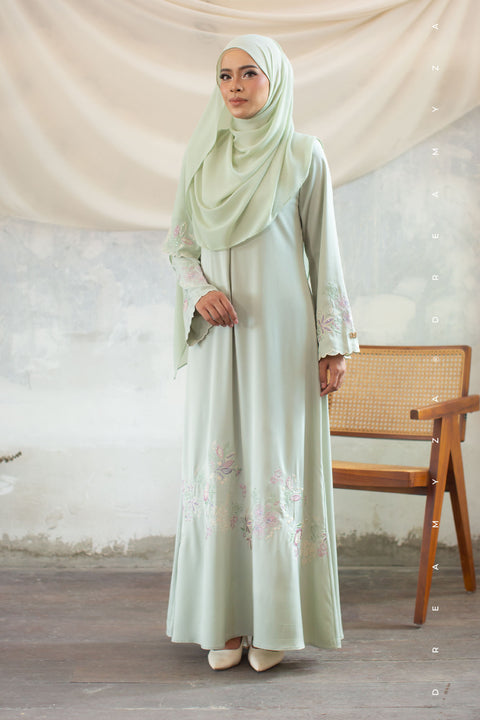 Anggerik Embroidered Jubah Abaya with Shawl