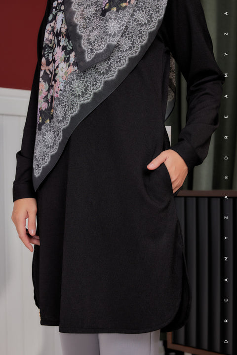 Lana Ironless PolyCotton Knitted Long Top Blouse