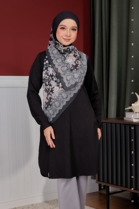 Lana Ironless PolyCotton Knitted Long Top Blouse