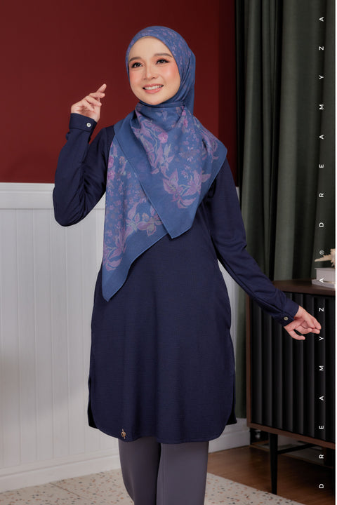 Lana Ironless PolyCotton Knitted Long Top Blouse