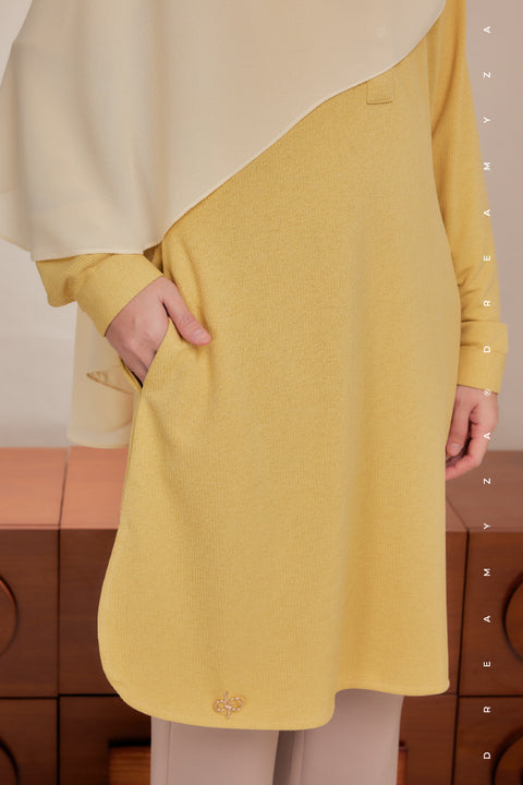 Lana Ironless PolyCotton Knitted Long Top Blouse