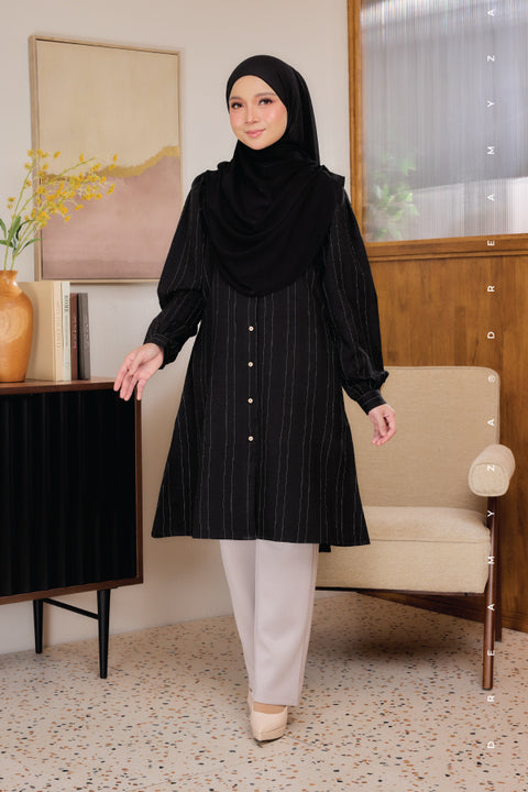Lisa ironless Cotton Jacquard Tunic Long Top
