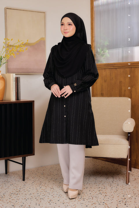 Lisa ironless Cotton Jacquard Tunic Long Top