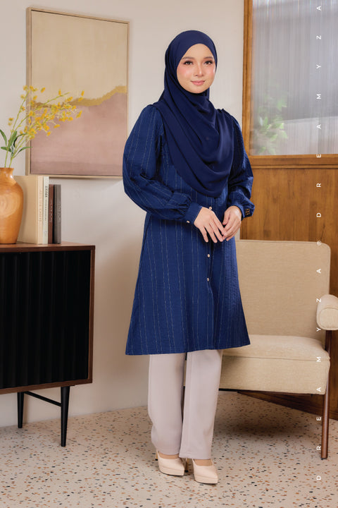 Lisa ironless Cotton Jacquard Tunic Long Top