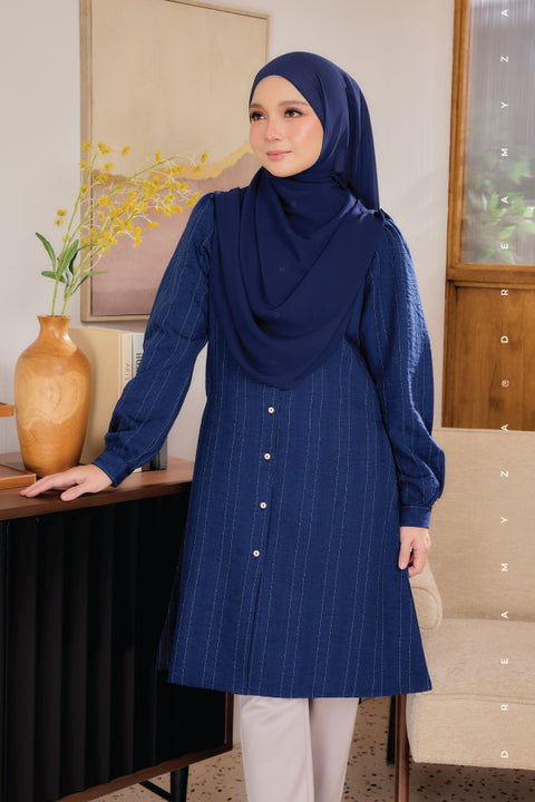 Lisa ironless Cotton Jacquard Tunic Long Top