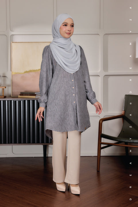 Lyra ironless A-Line Premium Cotton Linen Blouse
