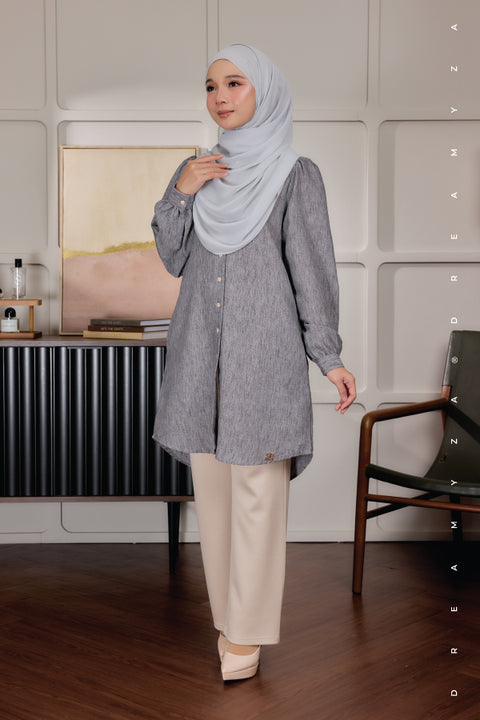 Lyra ironless A-Line Premium Cotton Linen Blouse