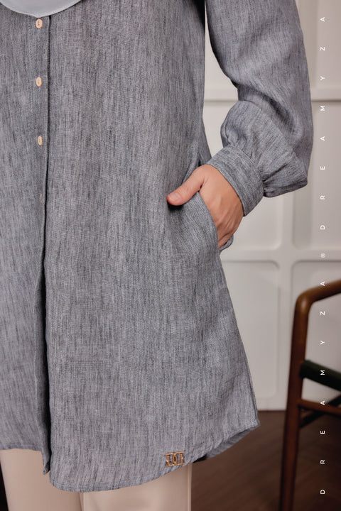 Lyra ironless A-Line Premium Cotton Linen Blouse