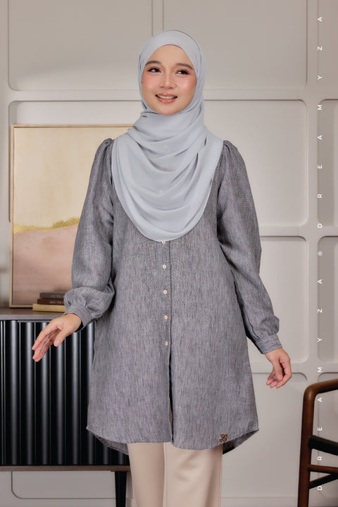 Lyra ironless A-Line Premium Cotton Linen Blouse