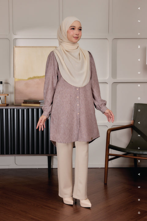 Lyra ironless A-Line Premium Cotton Linen Blouse