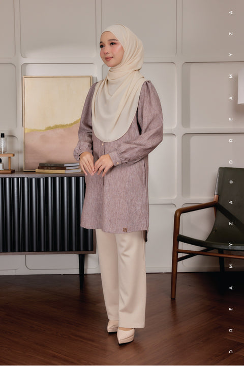 Lyra ironless A-Line Premium Cotton Linen Blouse