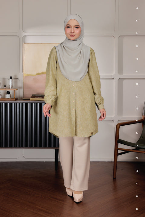Lyra ironless A-Line Premium Cotton Linen Blouse