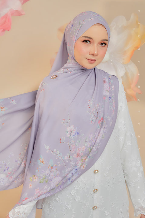 Blooming Garden Series in Miracle [Premium Printed Korean Chiffon Shawl]