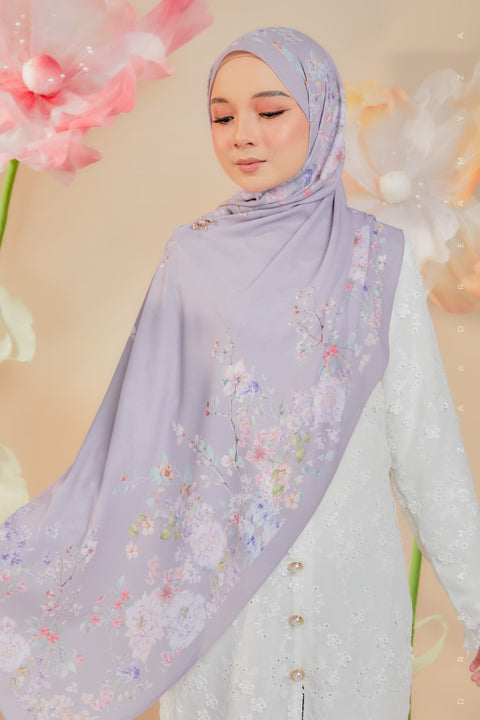 Blooming Garden Series in Miracle [Premium Printed Korean Chiffon Shawl]