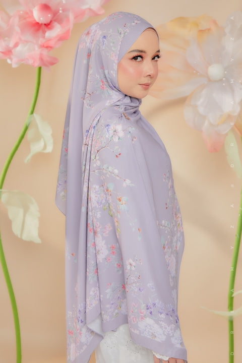 Blooming Garden Series in Miracle [Premium Printed Korean Chiffon Shawl]