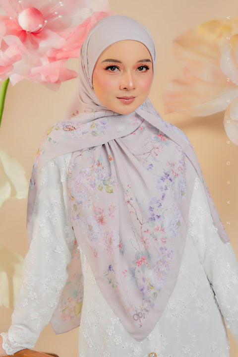 Blooming Garden Series in Miracle [Premium Printed Korean Chiffon Shawl]