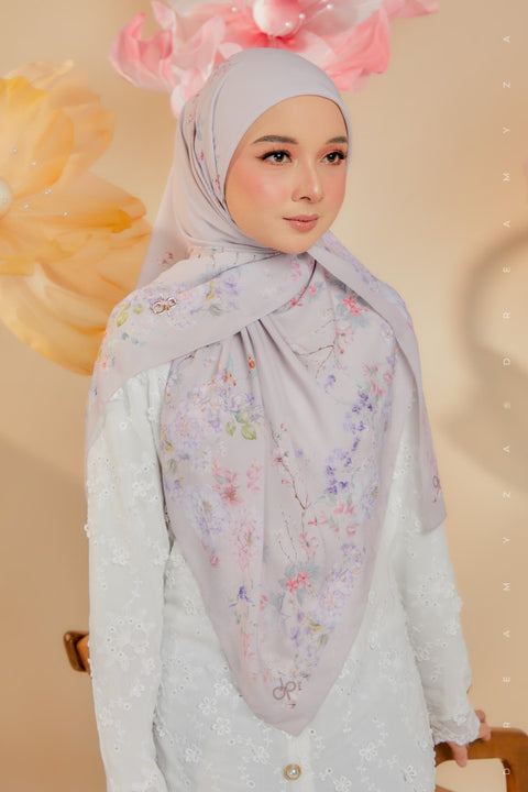 Blooming Garden Series in Miracle [Premium Printed Korean Chiffon Shawl]