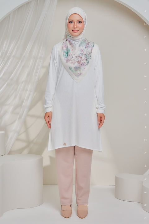 Lily Ironless Cotton Knitted Long Top Blouse