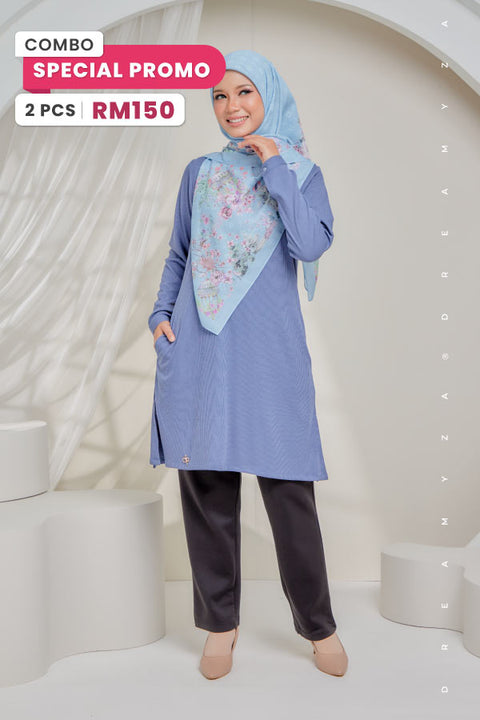 Lily Ironless Cotton Knitted Long Top Blouse