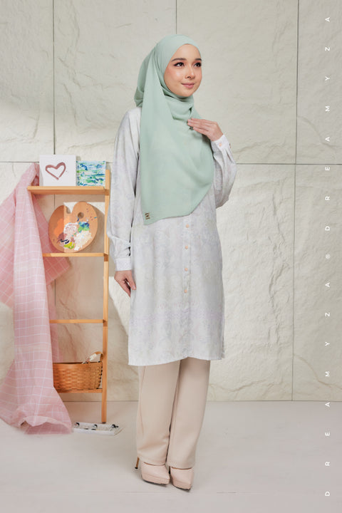 Mysa Printed Exclusive Heavy Chiffon Long Blouse
