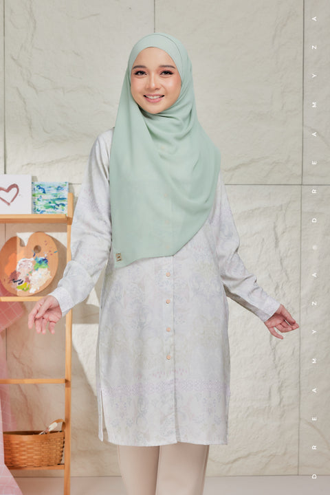 Mysa Printed Exclusive Heavy Chiffon Long Blouse