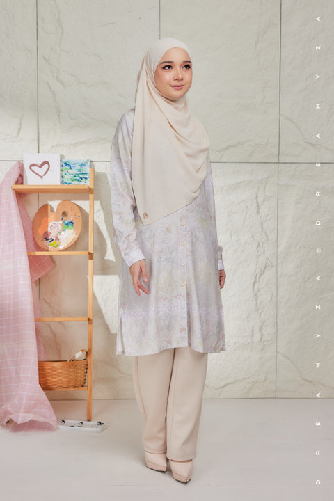 Mysa Printed Exclusive Heavy Chiffon Long Blouse