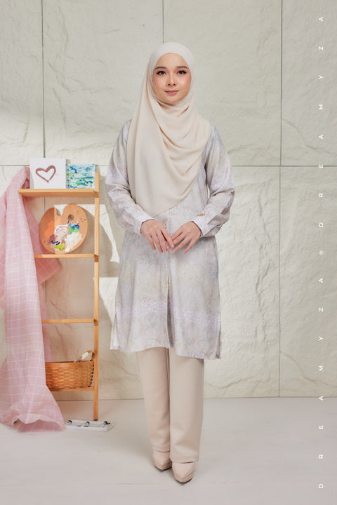 Mysa Printed Exclusive Heavy Chiffon Long Blouse
